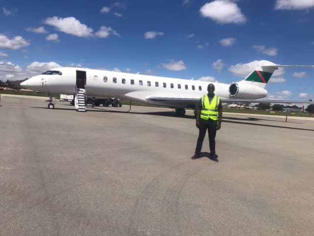 G.A.S. staff with Global Express